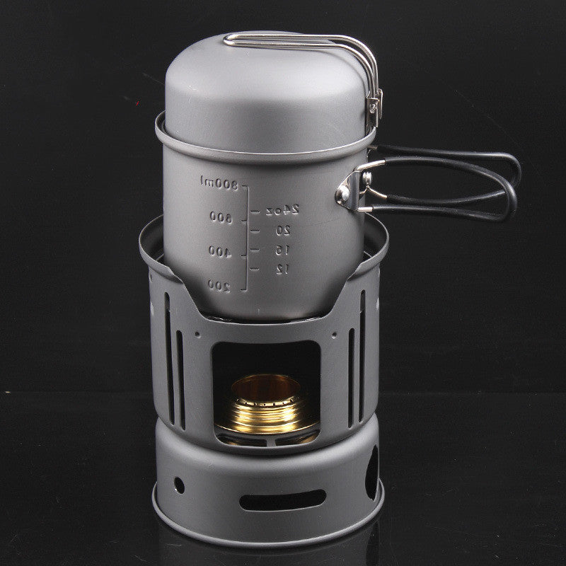 Aluminium Alloy 7-Piece Portable Camping Cookware Set For Hiking Picnic
