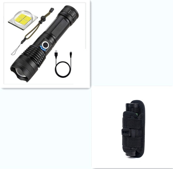 Strong Light Zoom Rechargeable Super Bright Portable LED Flashlight
