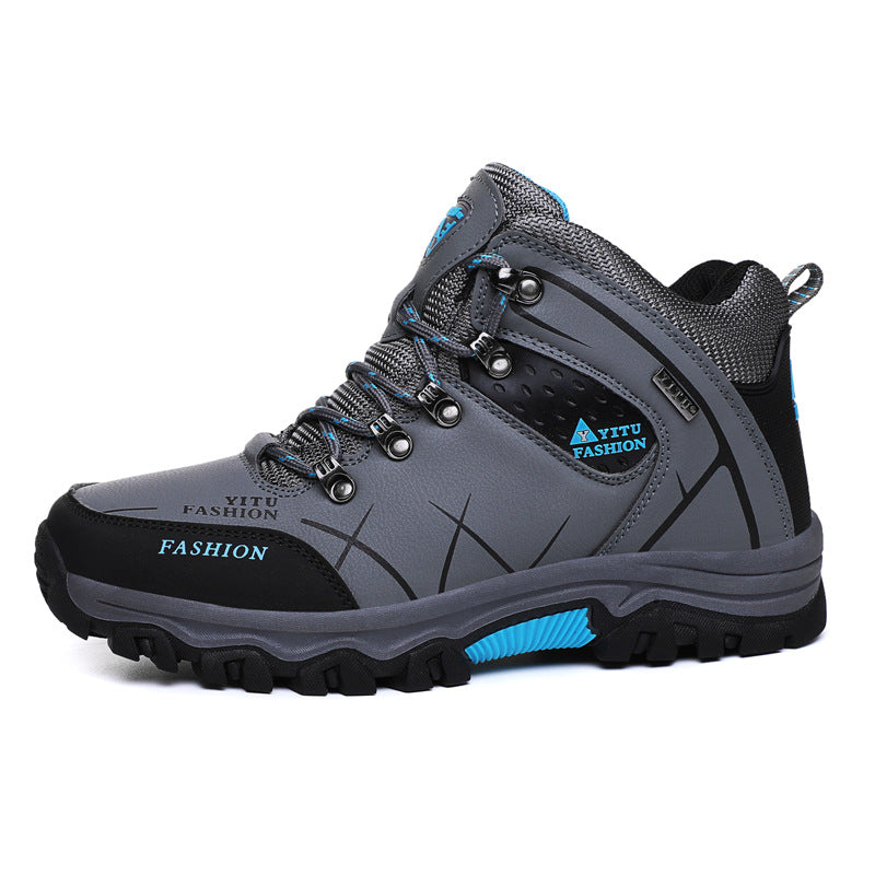 High-Top Plush Velvet Outdoor Hiking Shoes