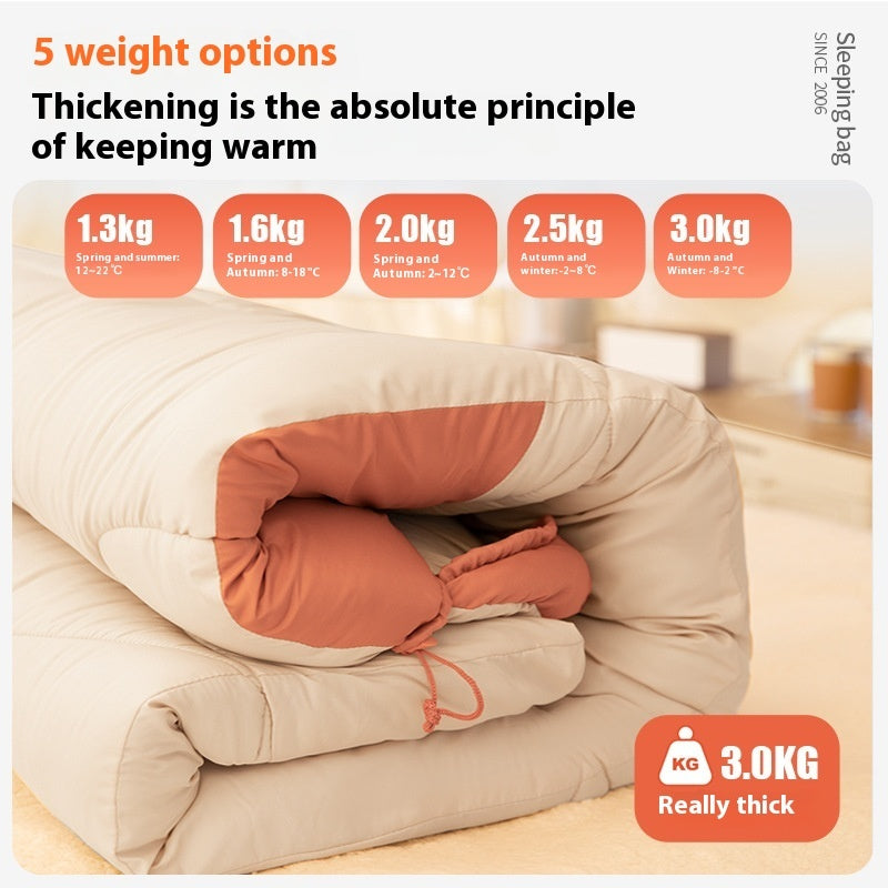 Thickened Warm Cold Protection Sleeping Bag for Outdoor Camping Travel