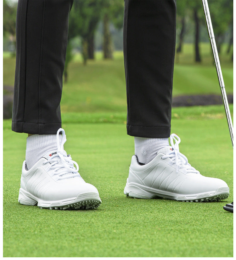 Women’s Waterproof Golf Sneakers with Spin Button And Anti-Slip Laces