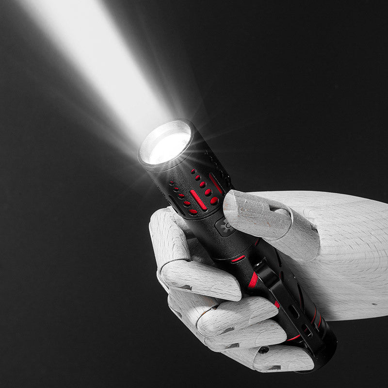 Rechargeable Zoom LED Long-Range Aluminum Alloy Flashlight