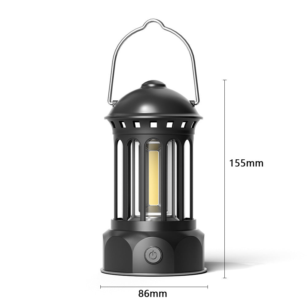 Portable COB LED Camping Lantern Retro Tent Light