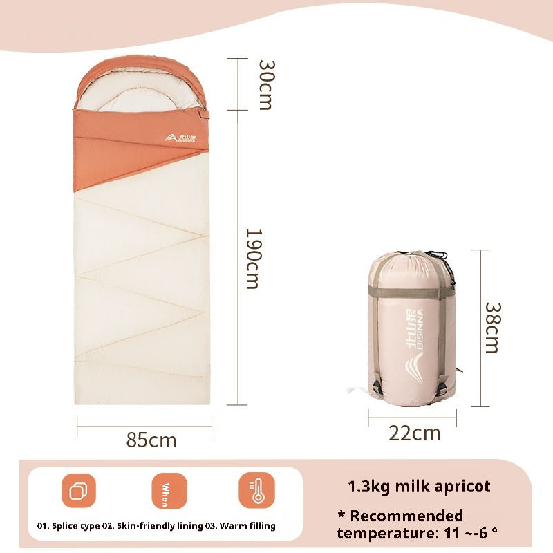 Thickened Warm Cold Protection Sleeping Bag for Outdoor Camping Travel