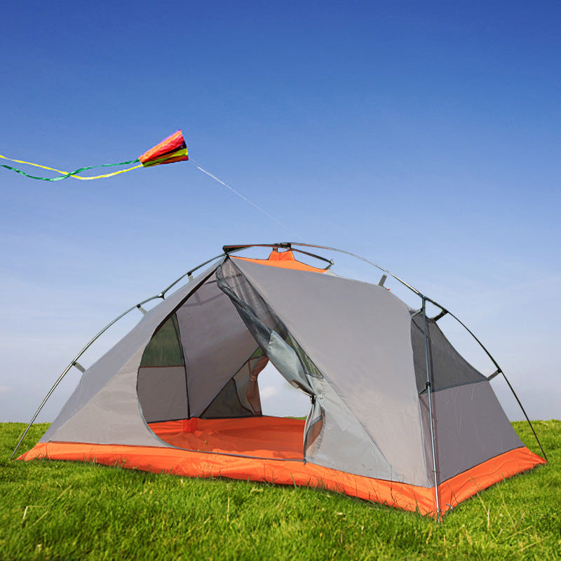 Double-Layer Aluminum Pole Outdoor Camping Tent