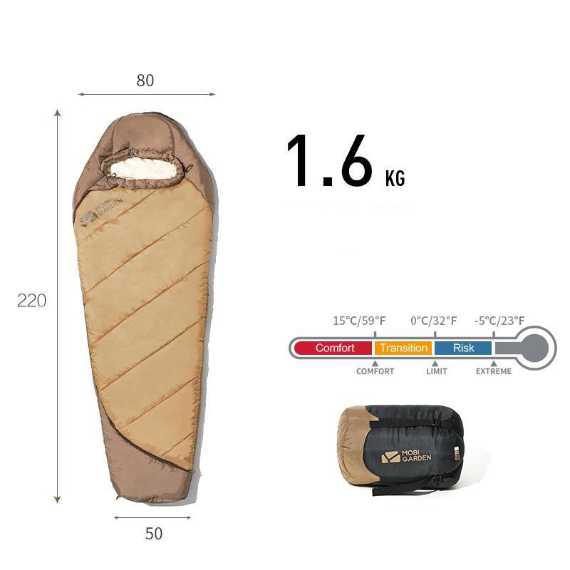 Mummy Style Thickened Winter Sleeping Bag for Outdoor Camping Use