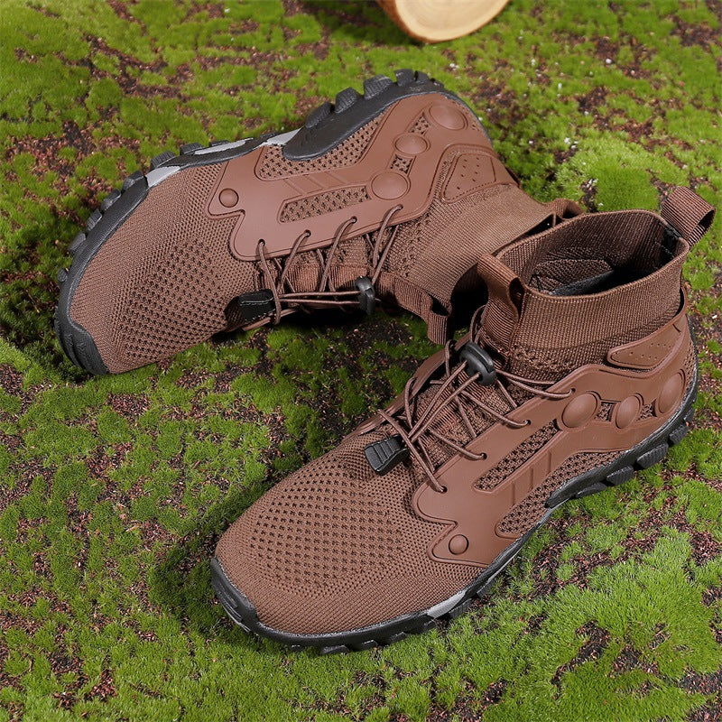 Men’s Lightweight High-Top Large Size Outdoor Hiking Shoes