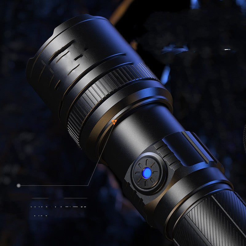 Telescopic Focus Rechargeable Aluminum Alloy LED Flashlight