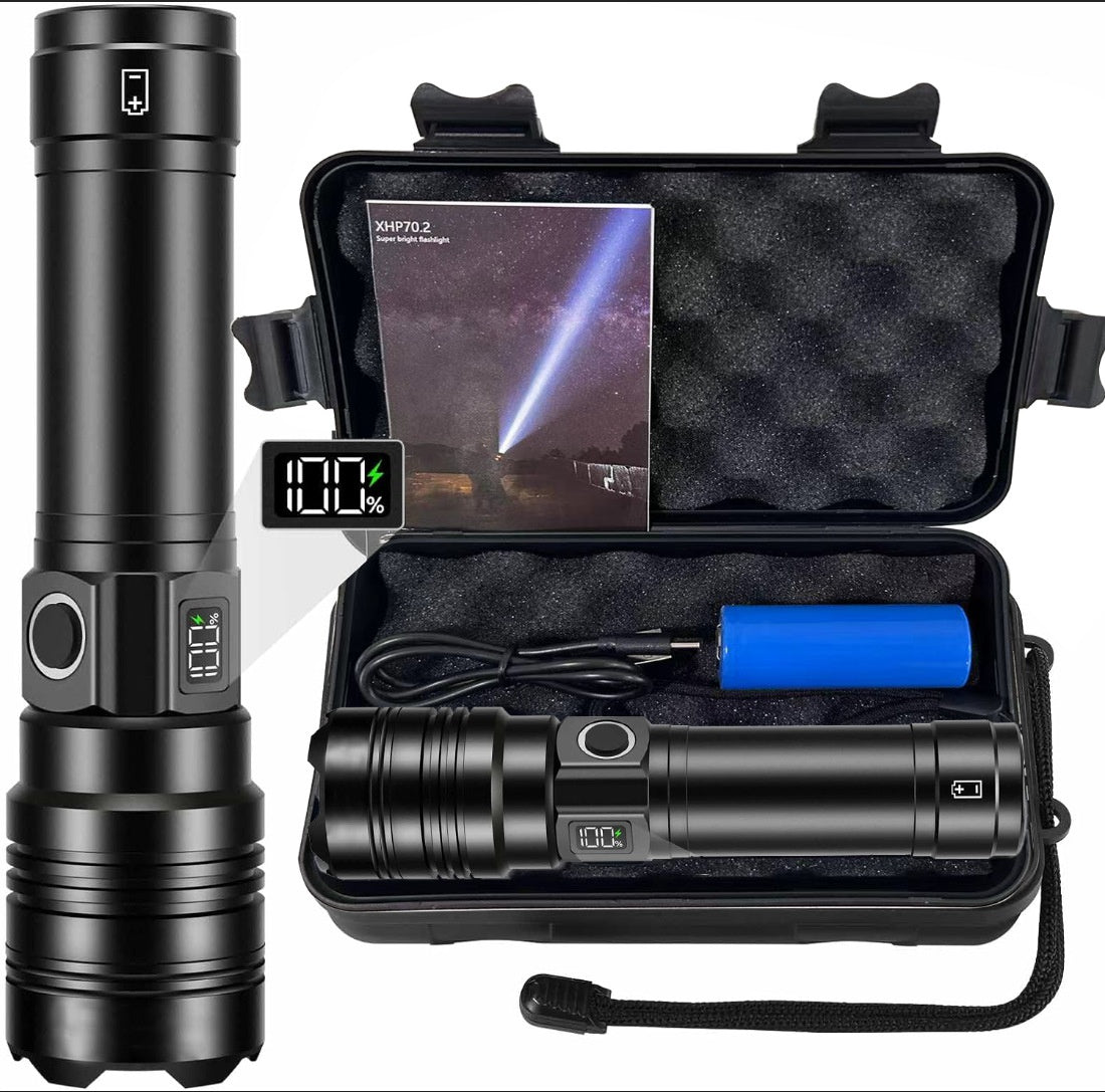 Strong Light Zoom Rechargeable Super Bright Portable LED Flashlight