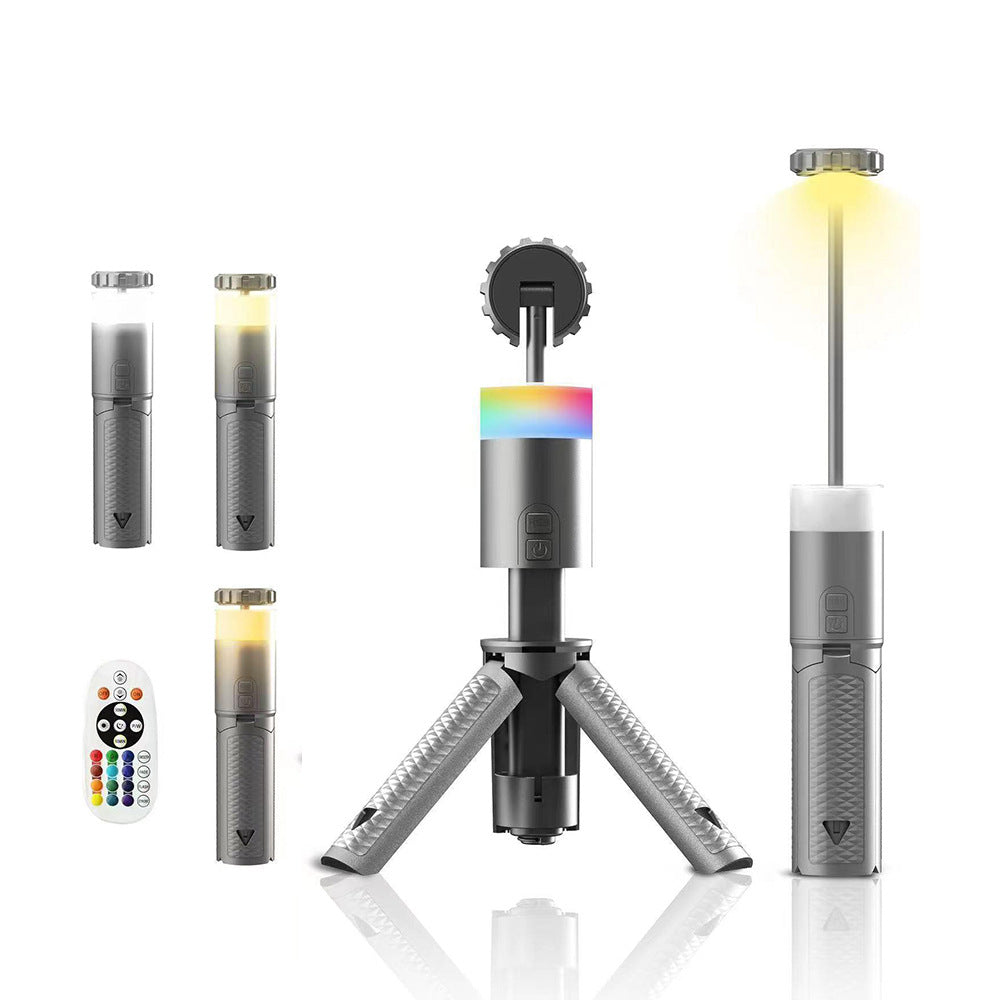 Portable Aluminum Alloy Camping Lantern with Telescopic Bracket