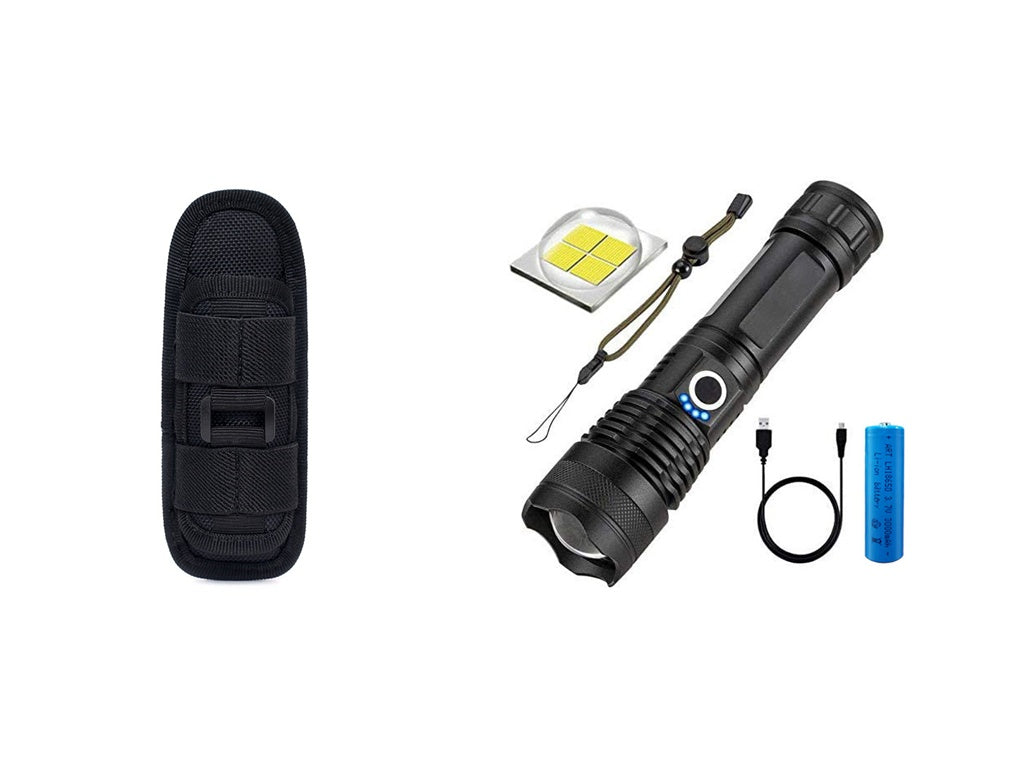 Strong Light Zoom Rechargeable Super Bright Portable LED Flashlight