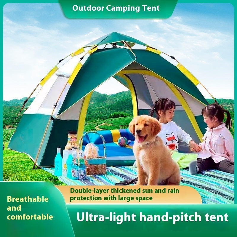 3-4 Person Automatic Double-Layer Outdoor Camping Tent Rain And Sun Protection