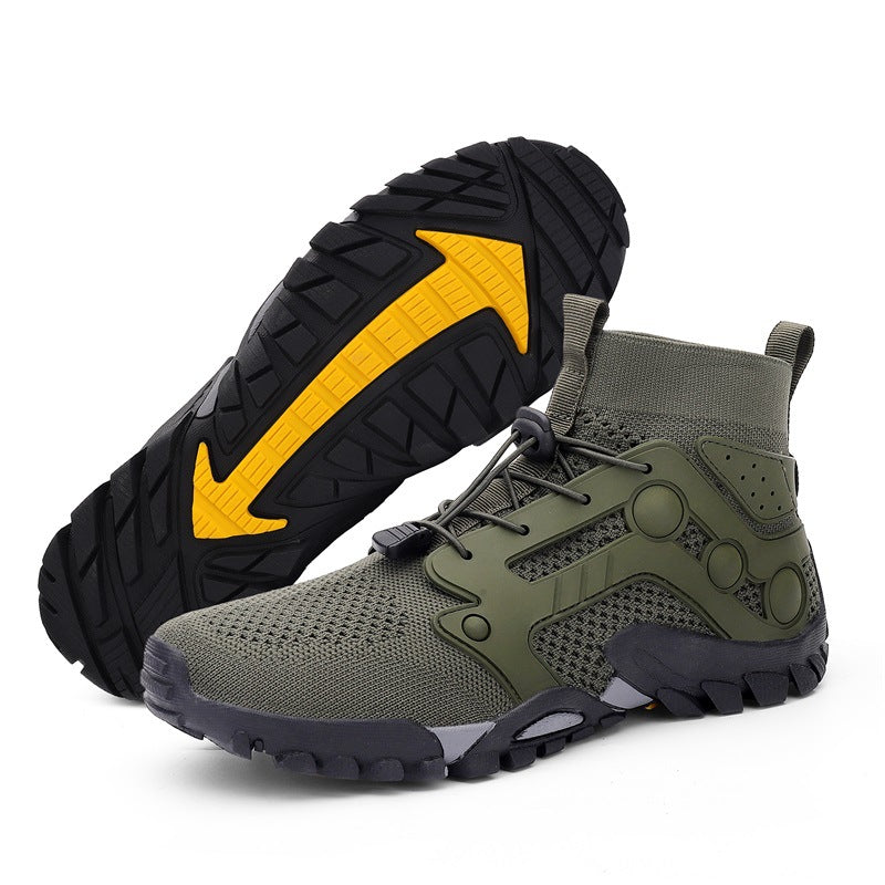 Men’s Lightweight High-Top Large Size Outdoor Hiking Shoes