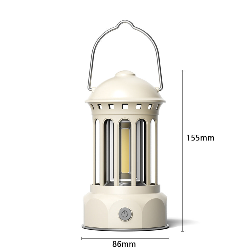 Portable COB LED Camping Lantern Retro Tent Light