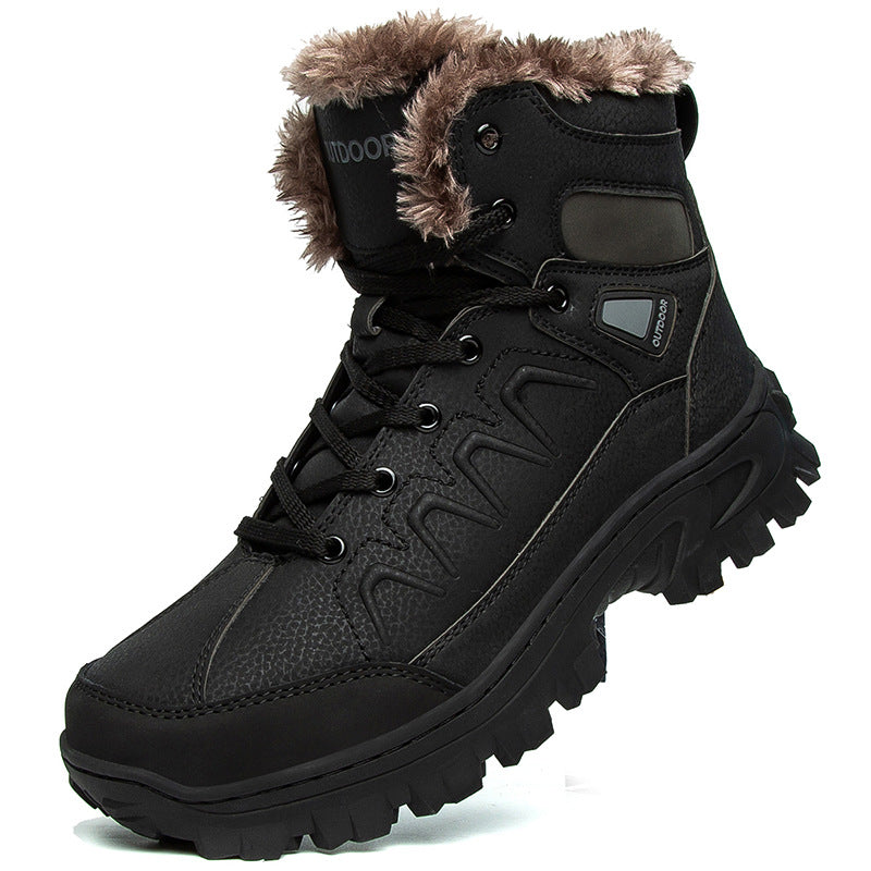 Men’s Plus Size Warm High-Top Cotton Outdoor Shoes