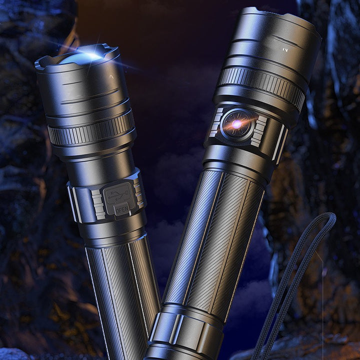 Telescopic Focus Rechargeable Aluminum Alloy LED Flashlight