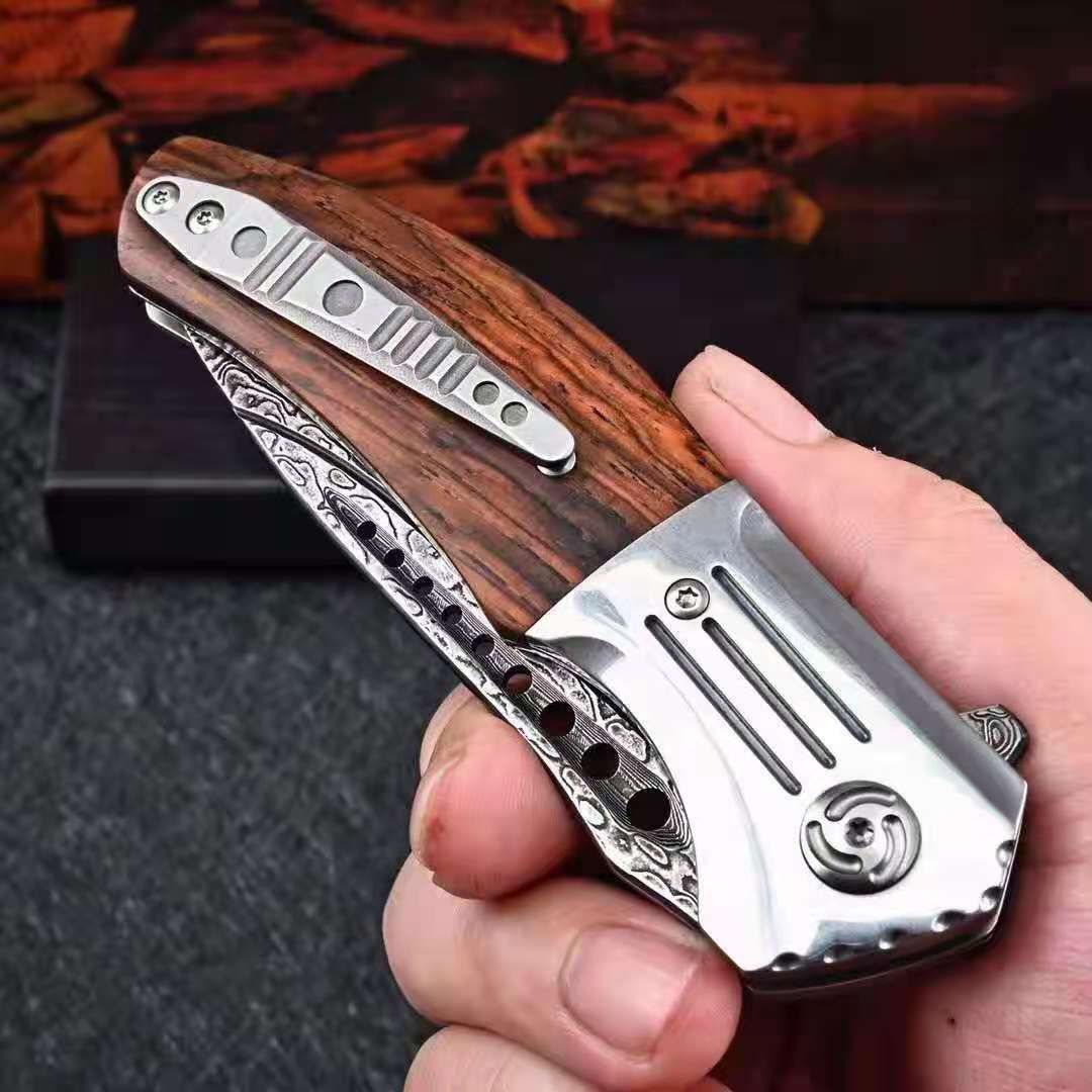 Hand Forged Pattern Folding Knife