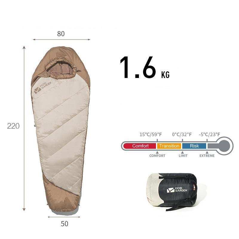 Mummy Style Thickened Winter Sleeping Bag for Outdoor Camping Use