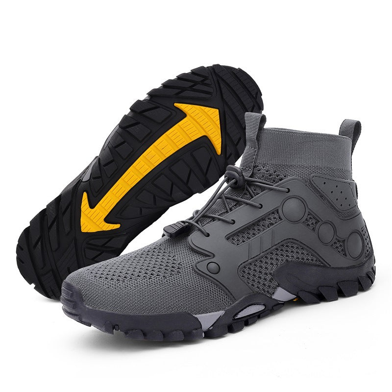 Men’s Lightweight High-Top Large Size Outdoor Hiking Shoes