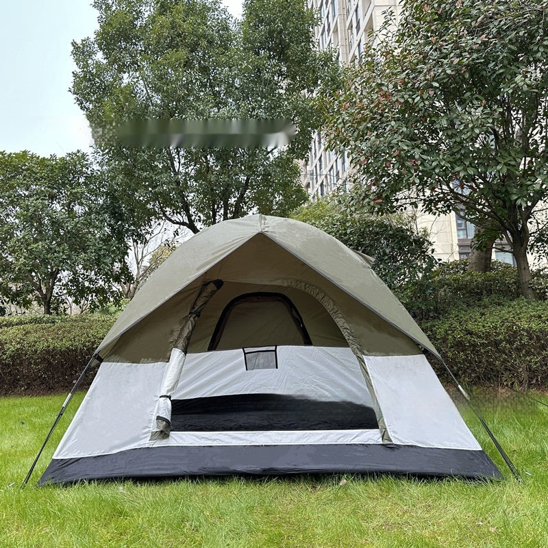 Rainproof Double-Layer Hand-Mounted Camping Tent for Family Travel