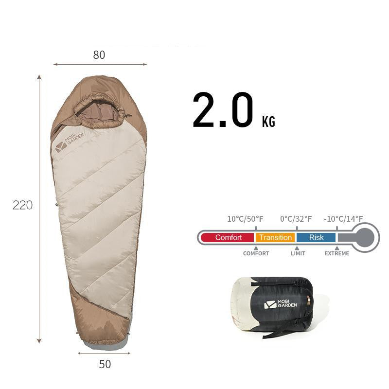 Mummy Style Thickened Winter Sleeping Bag for Outdoor Camping Use